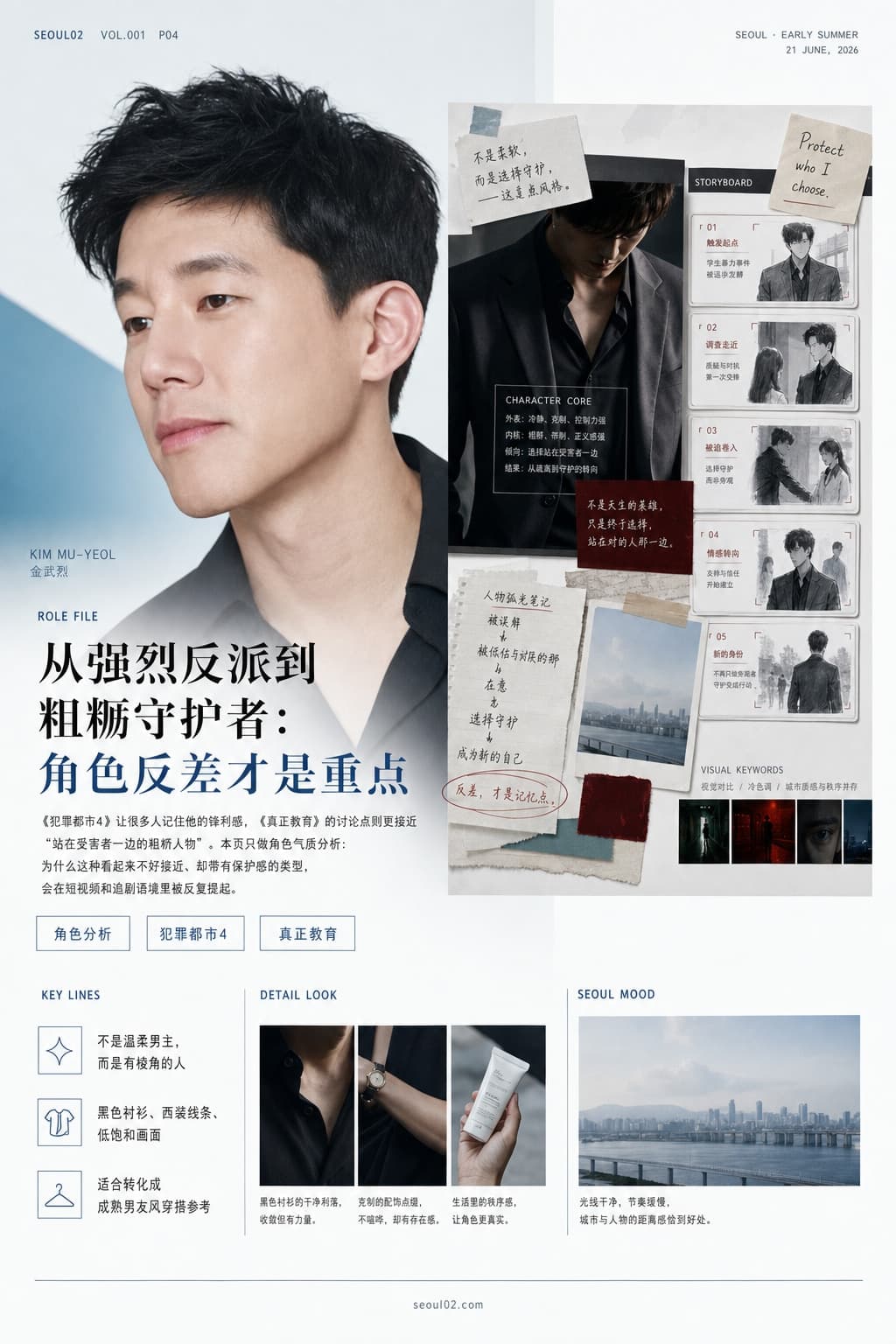 首尔02 韩国初夏特辑 P04 从强烈反派到粗粝守护者:角色反差才是重点