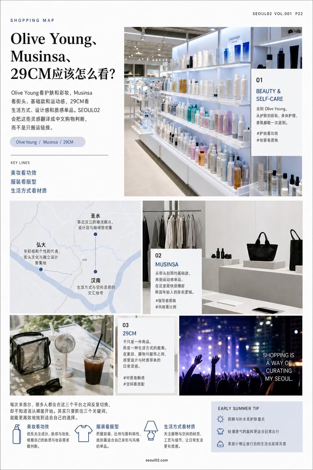首尔02 韩国初夏特辑 P22 Olive Young、Musinsa、29CM应该怎么看?