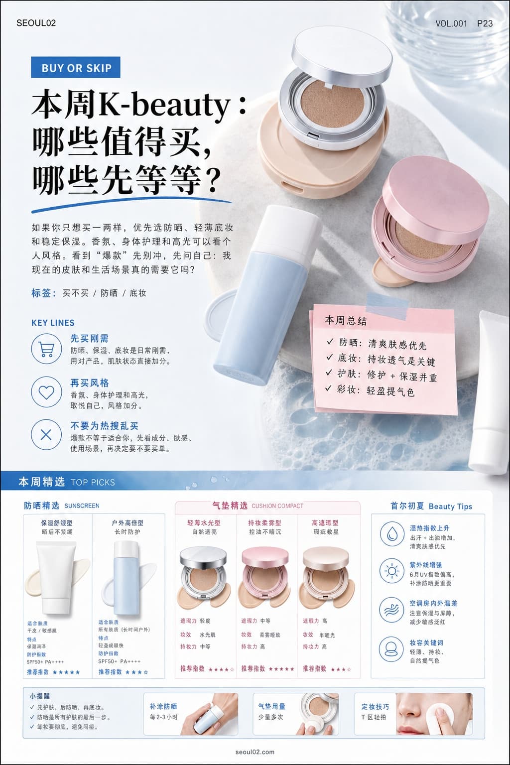 首尔02 韩国初夏特辑 P23 本周K-beauty:哪些值得买,哪些先等等?